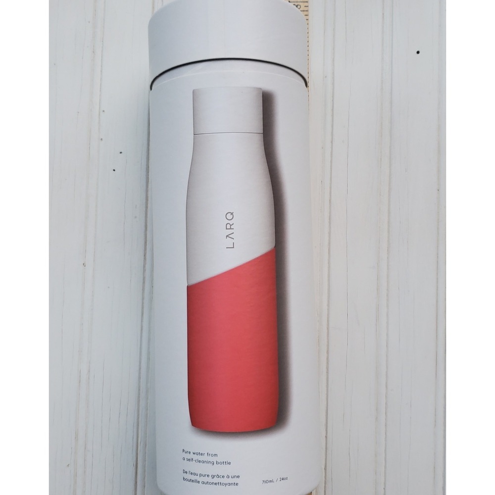 LARQ Self-Cleaning 24oz Water Bottle White Coral Water Purification NEW